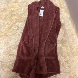 NWT, pink furry vest